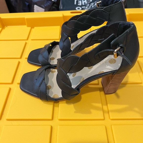 Boden dark navy blue Scalloped Heeled Sandals - Picture 2 of 5